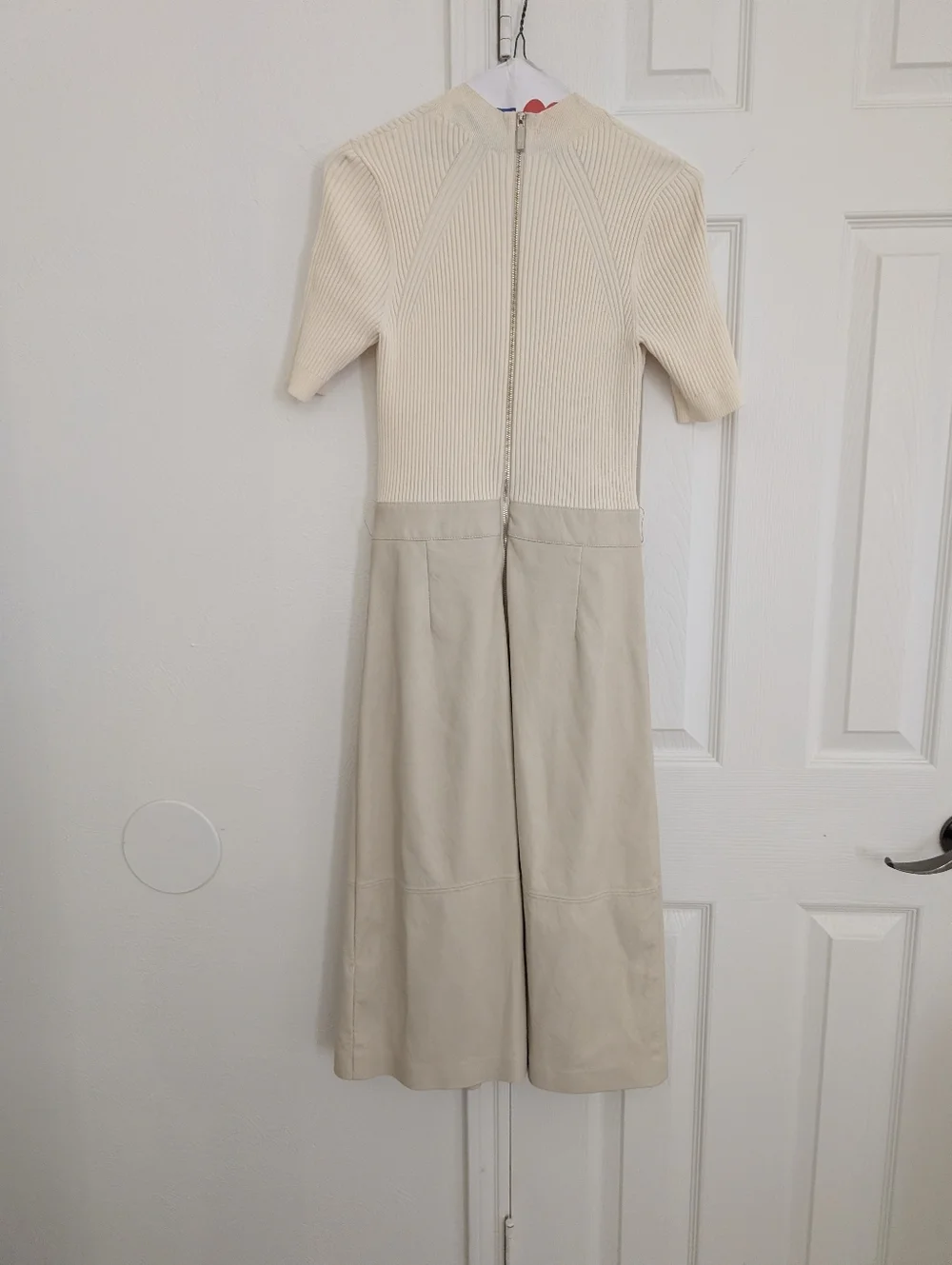 Ted Baker Cream and Gray Monogram Fringe Scarf
